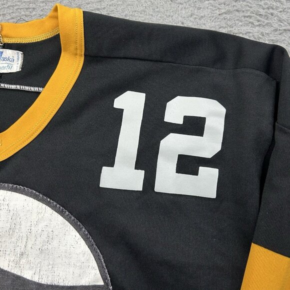 Maska Superfil Pepsi Cola Jersey Black Yellow Made In Canada VTG - Picture 3 of 10